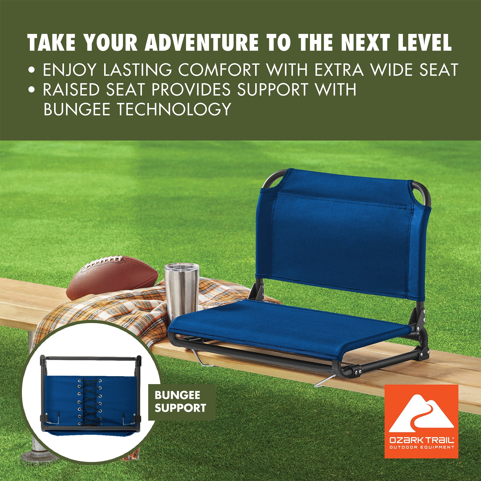 Ozark Trail Stadium Seat Blue