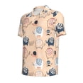thumbnail image 3 of Daiia Cute Ink Drawn Elephants Pattern Men’s Polo Shirts,Solid Deck Shirt,Classic Fit, Breathable Cotton Polo for Casual and Sport Wear-3X-Large, 3 of 9