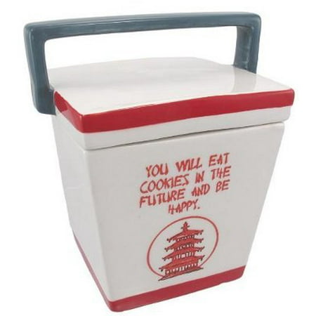 Game Day Ceramic Cookie Jar - Chinese Take-Out Box Ceramic Cookie Jar Fortune by Things2Die4