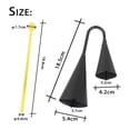 thumbnail image 4 of Two Tone Metal A-go-go Bell Cowbell Percussion Instrument with, 4 of 7
