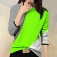 thumbnail image 2 of GigrtiJin Women's Basic Colorblock Tops Round Neck Long Sleeves Casual Loose Blouse Comfy Pullover Fall Shirts, 2 of 5