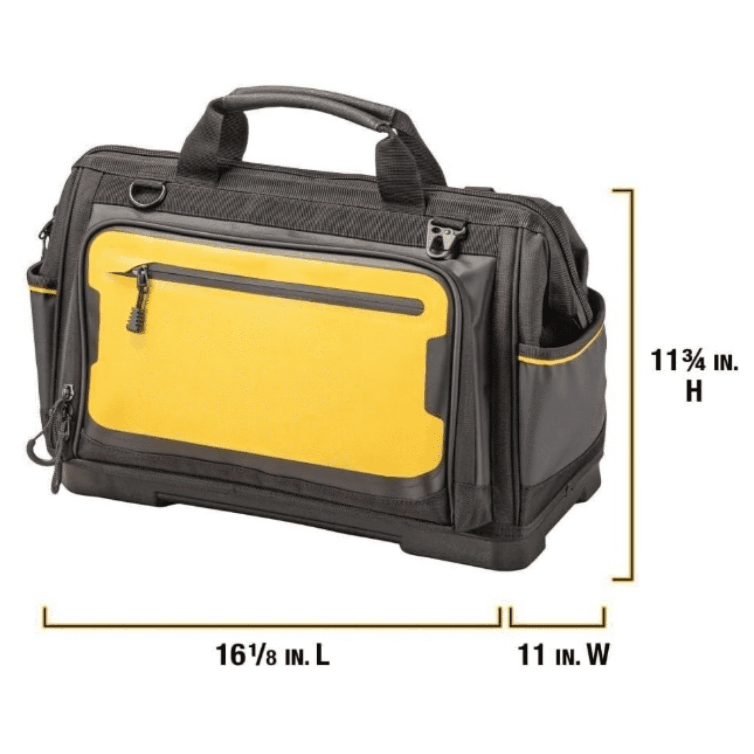 Tool Bag, Water Resistant, Hard Bottom, 16-inch, Professional Tool Tote