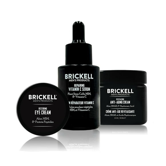 Set de regalo para el cuidado de la piel Brickell para hombre, antienvejecimiento con vitamina C