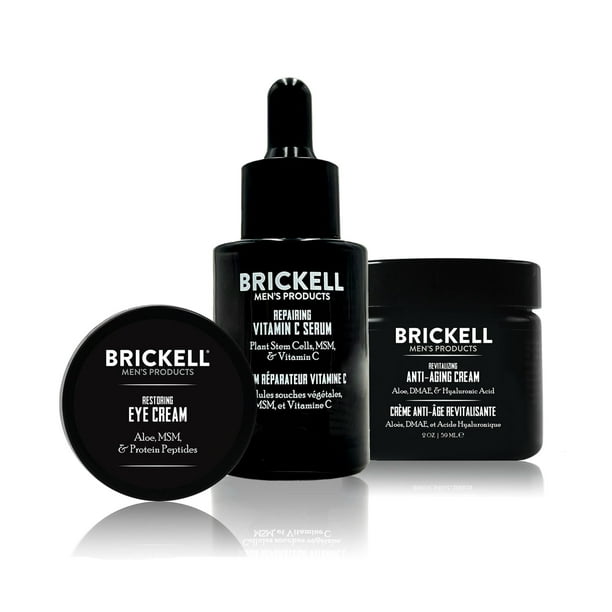Set de regalo para el cuidado de la piel Brickell para hombre, antienvejecimiento con vitamina C