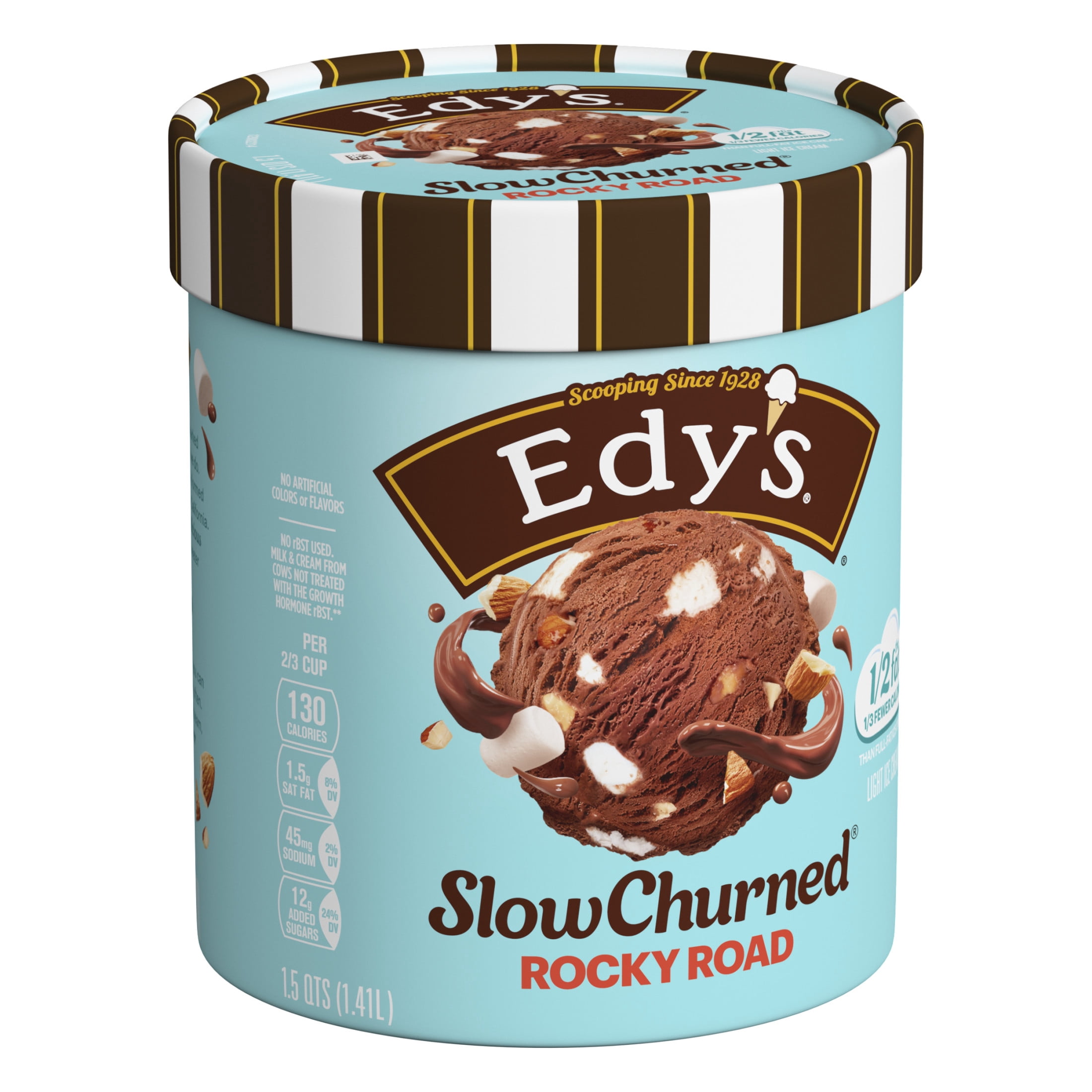 Edy's/Dreyer's Slow Churned Rocky Road Light Ice Cream, 1.5 Qt