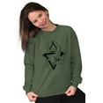 thumbnail image 4 of Triangle Dolphin Symbol Spirit Animal Sweatshirt for Men or Women Brisco Brands X, 4 of 6