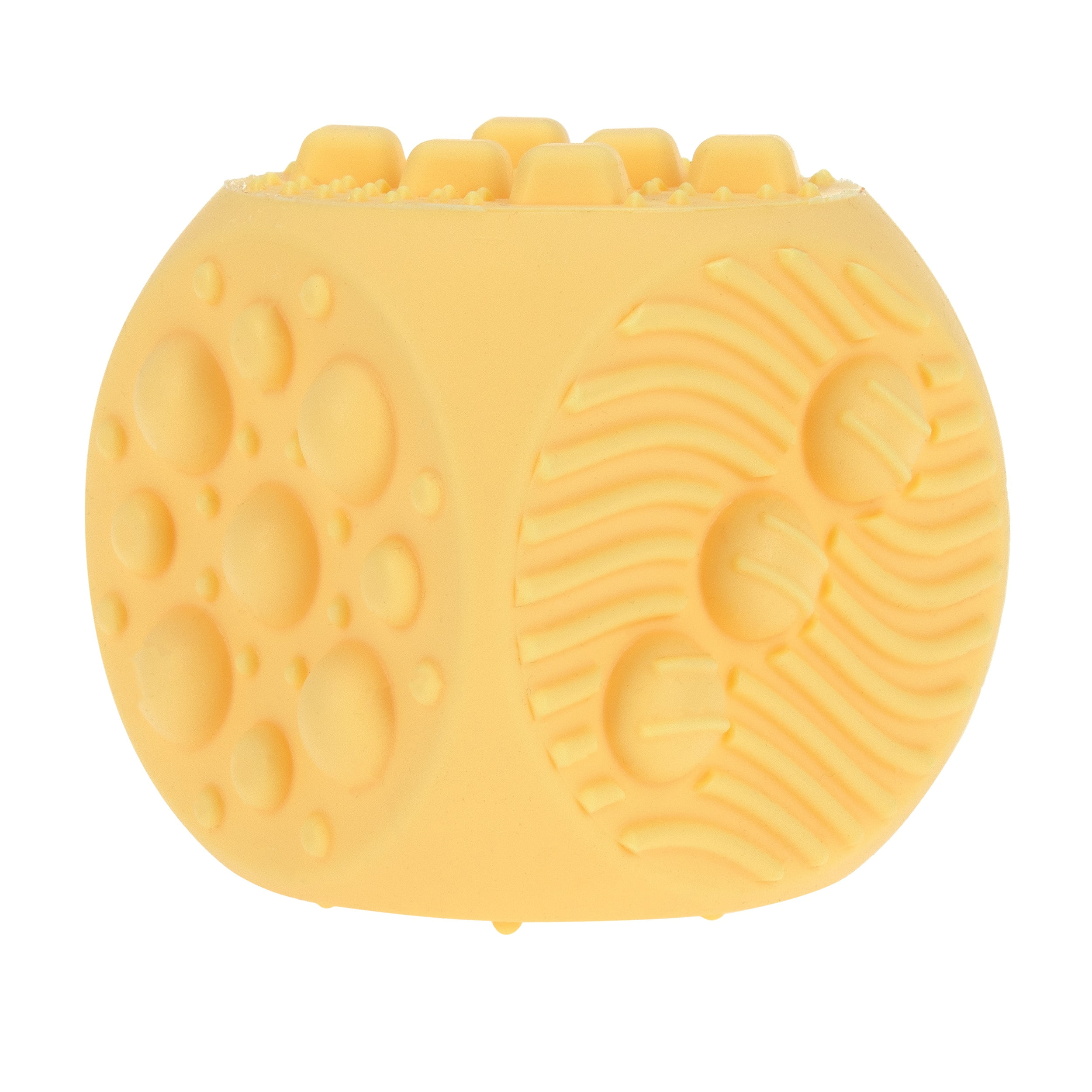 Nuby Silicone Block Poppers Sensory Teether Toy for Infants, Yellow/Orange, 2 Count