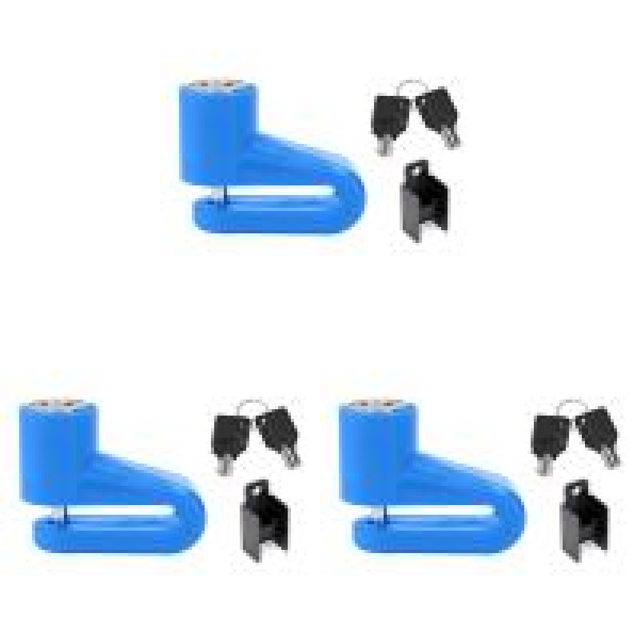 Bloqueo de freno de disco Scooter eléctrico antirrobo con marco para M365 Azul