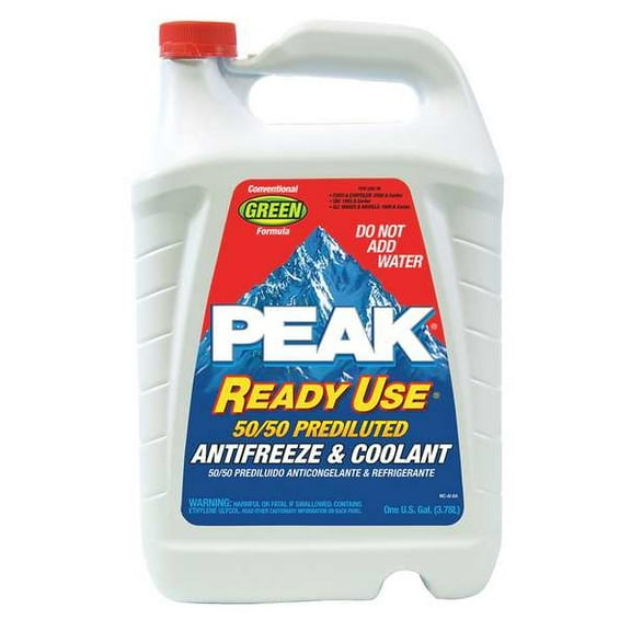 PEAK 50/50 Ready Use Antifreeze & Coolant -20°F to  276°F, 1 gal Jug