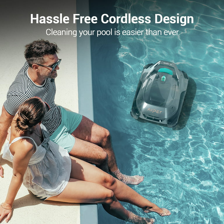 Lydsto Cordless Robotic Pool Cleaner - Automatic Pool Vacuum for Above  Pools - Built-in Water Sensor Technology - Dual-Drive Motors Lasts 60 Mins
