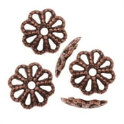 Antiqued Copper Open Petal Flower Bead Caps 6mm (50)