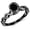 Black Gold, variant on 2.13-4.13 Carat 14K Black Gold Twisting Infinity Gold and Diamond Split Shank Pave Set Diamond Engagement Ring with Black Diamond Center (Heirloom Quality) 2.13 Carat Size-4