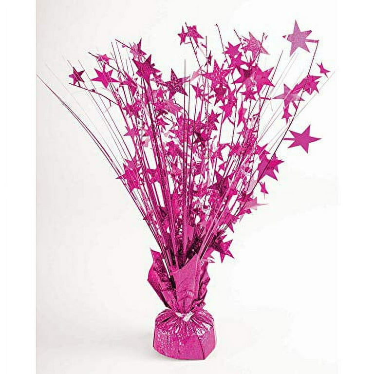 Balloon Weight Star Hot Pnk Holographic Balloon Weight Star Hot Pnk Holographic