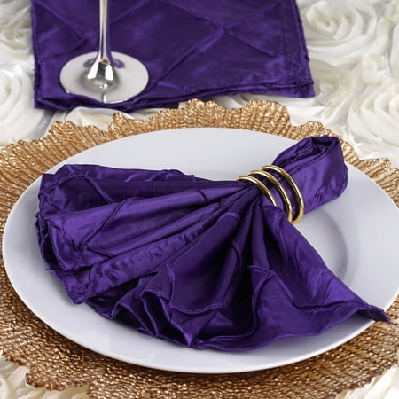 17' Red Buffer Floor Pad BalsaCircle 5 pcs 17 inch Pintuck Taffeta Napkins - Wedding Party Events Restaurant Dinner Kitchen Home Decorations ()