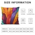 thumbnail image 5 of Creowell Feathers Colorful Pile Throw Pillow Cover for Sofa Couch Bedroom Car Home Decor High-Quality 1PC 12x12in, 5 of 5