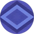thumbnail image 1 of Ahgly Tapis Rond Lavable en Machine Intérieur Transitionnel Bleu Ardoise Clair, 8 Pieds Rond, 1 of 7
