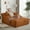 Brown, variant on AENKYO 50" Chaise Lounge Sofa Bed with 3 Pillows, Convertible Sleeper Couch for Living Room, Bedroom & Small Spaces - Corduroy Upholstered Deep Seat Comfy Furniture - White