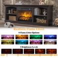 thumbnail image 3 of Papajet 70" Fireplace TV Stand for TVs up to 80", Farmhouse Entertainment Center with 23" Electric Fireplace, Black, 3 of 9