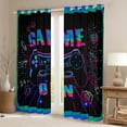 thumbnail image 2 of Homewish Black Gamepads Black Out Curtains for Kids Children Boys,Abstract Gradient Stripes Curtains Pack of 2 (42x63 Each),Video Game Bedroom Curtains,Super Cozy Room Decor, 2 of 6