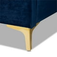 thumbnail image 4 of Baxton Studio Lit Plateforme Très Grand en Velours Capitonné Valery Bleu Marine, 4 of 9