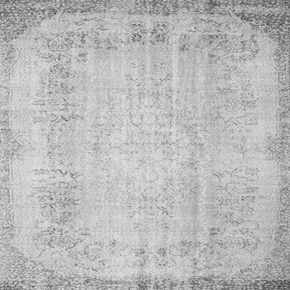 Ahgly Company Indoor Square Abstract Gray Contemporary Area Rugs, 3' Square