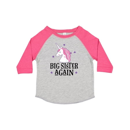 

Inktastic Big Sister Again Unicorn Gift Toddler Toddler Girl T-Shirt