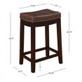 thumbnail image 5 of Linon Claridge Wood Set of Two Counter Stools in Brown, 5 of 5