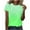 Green, variant on Fesfesfes Womens T Shirt Women's Fashion Gradient Printed Round Neck Short Sleeves Casual T-Shirt Top T Shirts for Women M(US:6)