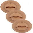 thumbnail image 1 of Tattoo Fake Lips 3 Pieces 5D Fake Lips, Silicone Lips for Makeup Practice, Soft Tattoo Practice Lips Model for Semi Permanent Make Up Supplies,3Pcs Light Brown, 1 of 7
