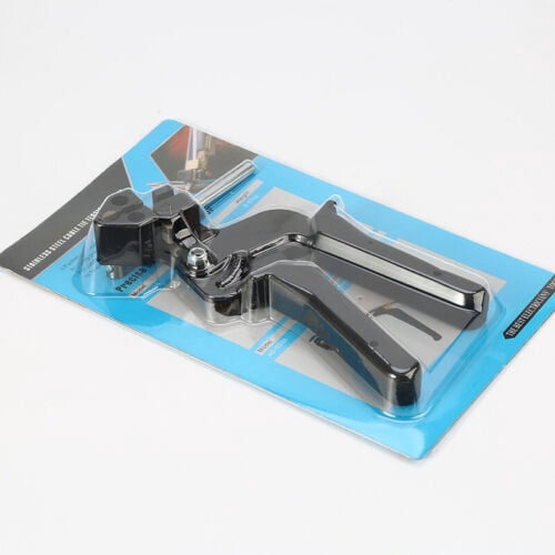 Stainless Steel Crimper Tensioner Cutter Tool Metal Cable Tie Fasten Gun Pliers