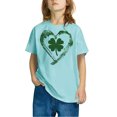 thumbnail image 2 of FAIWAD Hauts pour Enfants pour la Saint-Patrick Manches Courtes Col Rond Ample Confortable Chandail Garçons Filles T-Shirts Imprimés Mignons, 2 of 4