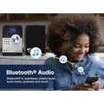 thumbnail image 2 of Emerson ES-4000 Micro sistema de música Bluetooth con MP3, reproductor de CD, radio FM, despertador, reproducción USB, entrada auxiliar, pantalla LED, diseño compacto y control remoto, 2 of 5