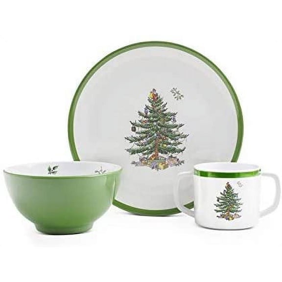 Spode Christmas Tree Melamine Children's 3 Piece Set