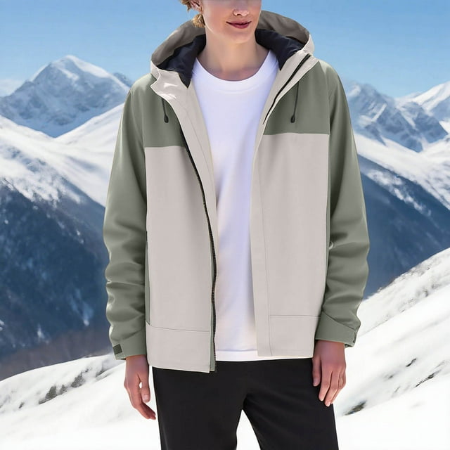 Amzcrzy Vestes pour Femmes Coupe-Vent Imperméable à Capuche pour Randonnée Voyage Hauts à Manches Longues pour Femmes Veste pour Femmes Vêtements pour Femmes Hauts pour Femmes