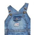 thumbnail image 4 of Kidscool Space Baby&Little Boys Girls Easy Diaper Changing Snap Legs Big Bib Pocket Denim Overalls,Blue,18-24 Months, 4 of 6
