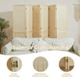 thumbnail image 6 of Room Dividers Folding Privacy Screens 6 Panel 6ft Freestanding Privacy Fence Bamboo Portable Partitions Beige, 6 of 11