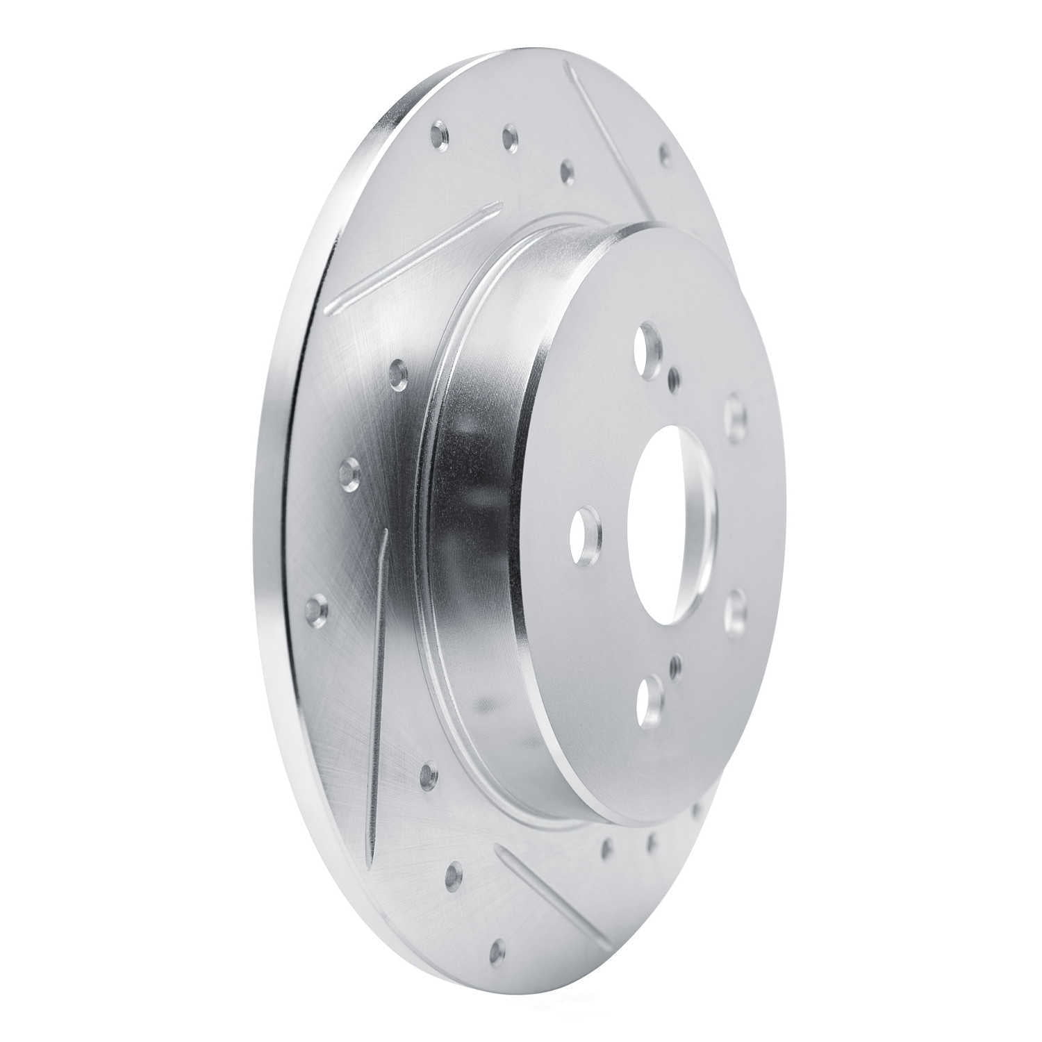 Dynamic Friction Company 631-76156R DFC Brake Rotor - Drilled And Slotted - Silver