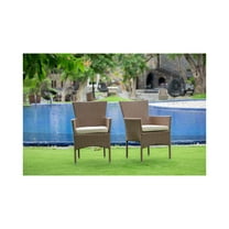 Patio Wicker Chair Outdoor Armchair Weather Resistant Comfort Lounge Seating