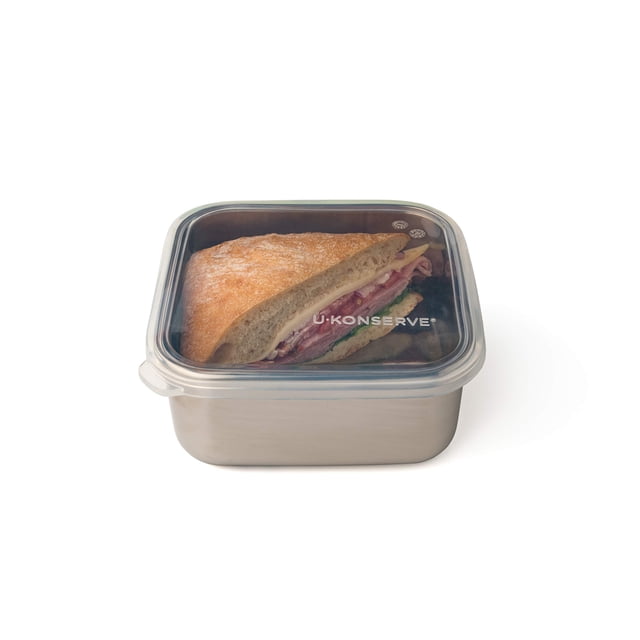 Recipiente de almacenamiento de alimentos U Konserve de acero inoxidable de 900 ml