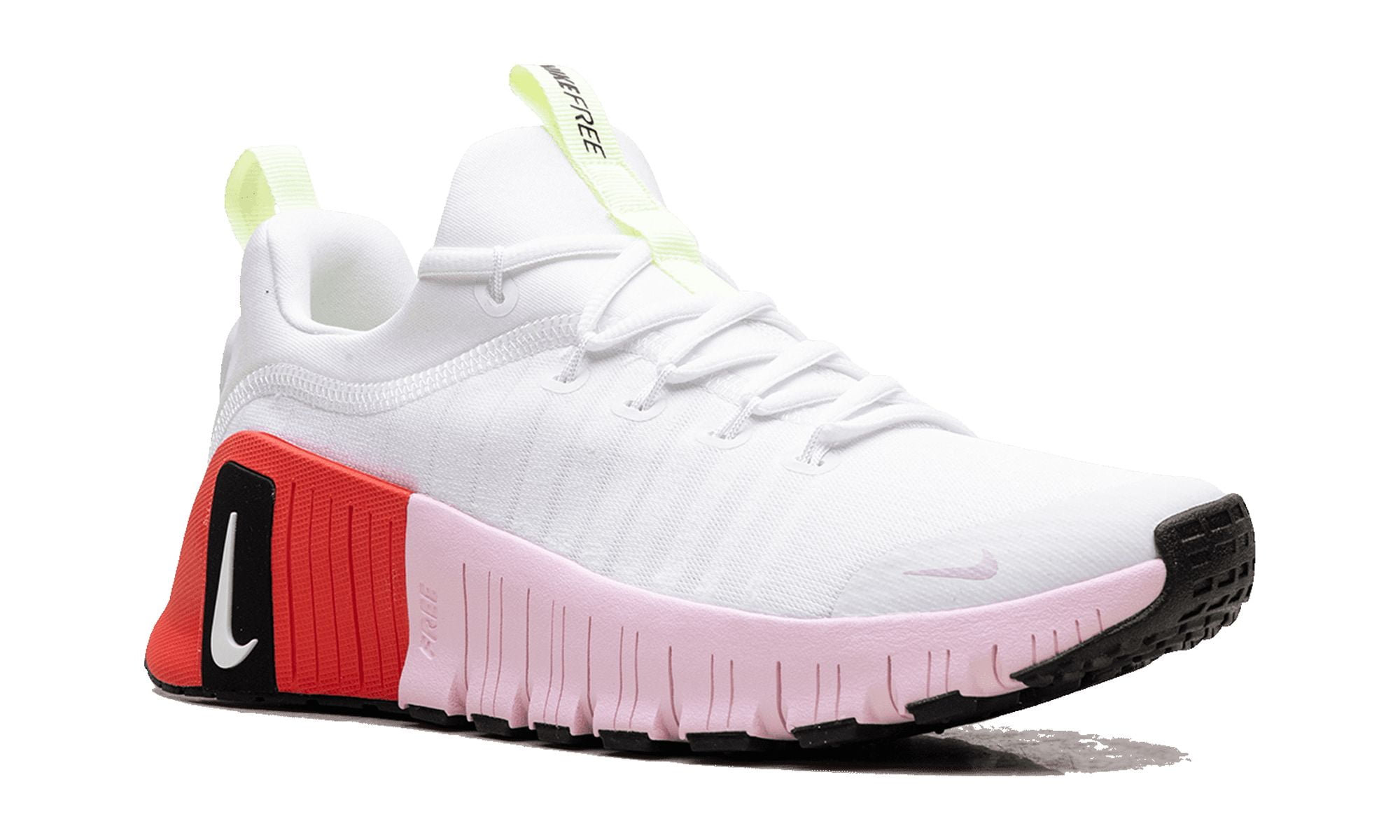 NIKE WOMENS Free Metcon 6 WMNS "White Barely Volt Bright Crimson Pink Foam" IB4526 100 from Stadium Goods
