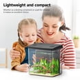 thumbnail image 5 of DaToo 1.2 Gallon Fish Tank Starter Kit With Filter & 5-Color LED Light Auto-Cycling Quiet Pump Small Self-Cleaning Smart Desktop Aquarium For Tropical fish Guppies Goldfish Or Betta, 5 of 7