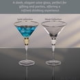 thumbnail image 7 of 4 Piece Premium Clear Stem Crystal Martini Glasses with Gold Rim and Diamond-like Rhinestones, Elegant 10oz Glassware Set for Cosmopolitan, Vodka, Gin and Other Cocktails, Fancy Manhattan Drinkware, 7 of 7