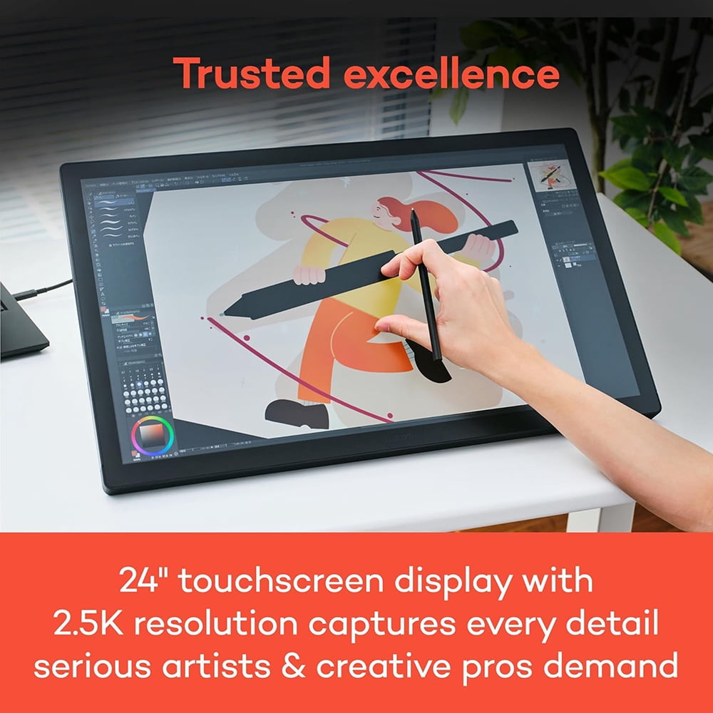 Wacom DTH246K0A Cintiq 24 Touch Pen Tablet with 23.8