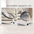 thumbnail image 7 of Baby Swing for Newborn to 12 Months, 5 Motion Modes & 3Stage Angle Adjustment, Bluetooth Music & Remote Control (battery not included), Removable Mosquito Net, Lightweight Aluminium Frame,, 7 of 7