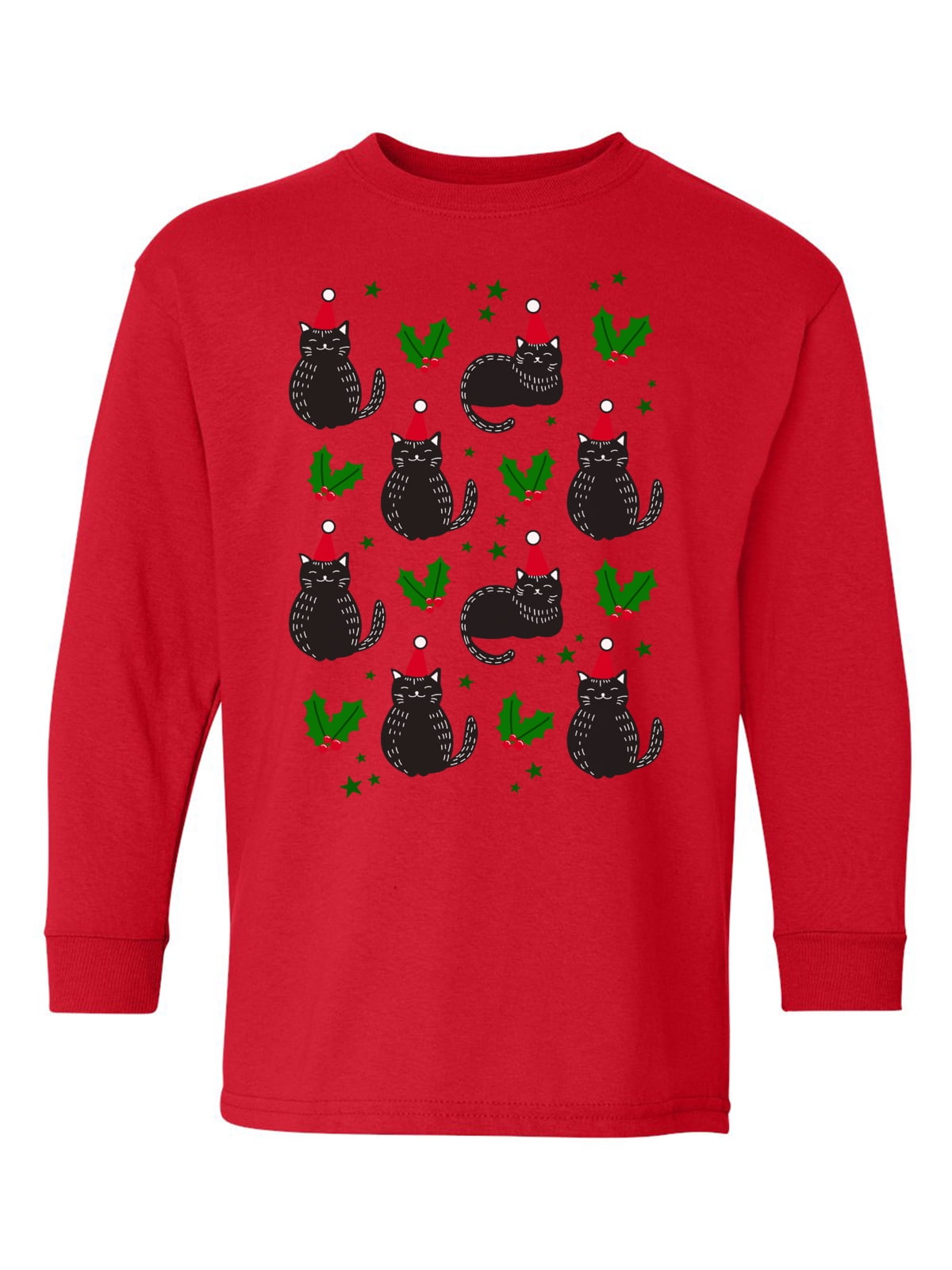 Meoowee Christmas Ugly Meowy Sweater Cat Lovers Toddler/Kids Long sleeve T-Shirt