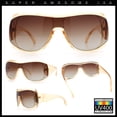 thumbnail image 2 of Womens Oversized Shield Cropped Side Flat Top Plastic Diva Fashion Sunglasses Peach - Brown, 2 of 7