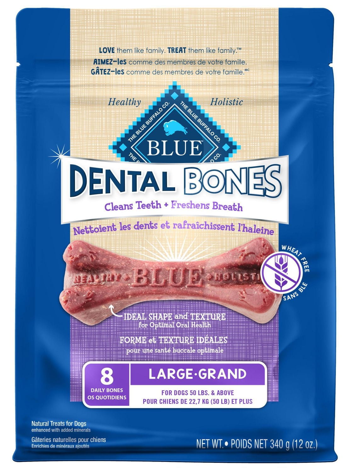 BLUE Bones Large Size Dog Dental Chews