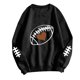 thumbnail image 2 of TaTaai Women Crew Neck Baseball Print Long Sleeve Drop Shoulder Hoodie Casual Fashion Top Ladies Daily Lounge Work Wear Soft Warm Breathable No Fading Versatile Top Gift, 2 of 4