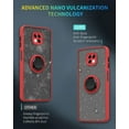 thumbnail image 5 of is Specially Designed for Motorola Moto G Power 2021 Anti-Fall,Anti-Fingerprint, Built-in 360° Rotating Ring Bracket Solid and Durable Magnetic car Phone case, Suitable for 6.6inches Women-Red, 5 of 12