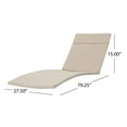 thumbnail image 3 of GDF Studio Soleil Outdoor Textured Water Resistant Chaise Lounge Cushion, Beige, 3 of 7